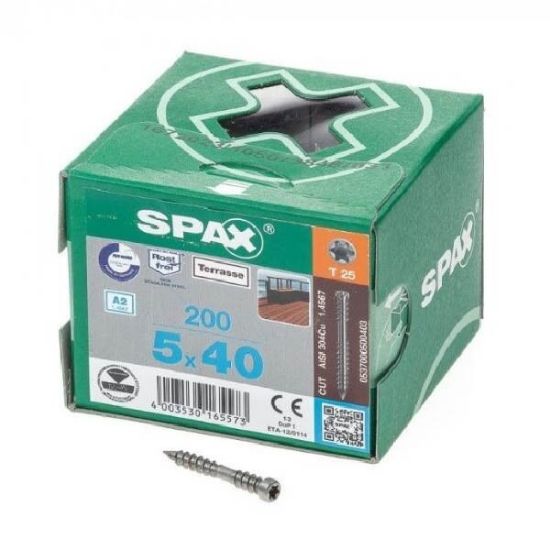 Picture of SPAX Decking Screw A2 Stainless 50mm (Box of 200pcs)