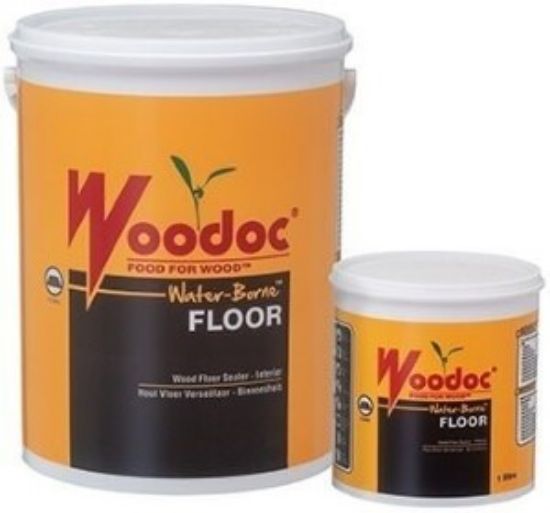 Picture of Woodoc Water-Borne Floor Clear Matt 1 litre  (ORANGE)